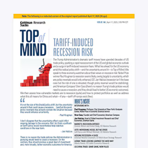 Tariff-induced recession risk